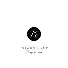 AF or FA letter logo icon design. Classic style luxury initials monogram.