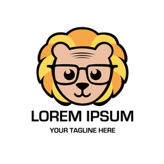 lion with glasses