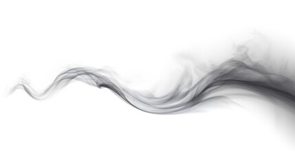 Fototapeta premium A powerful beam of light from a theater spotlight casting shadows through swirling smoke isolated on white background