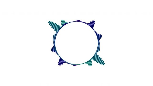 4k abstract music sound wave or audio wavefrom isolated on white background.Line digital minimalist voice and symbol technology.