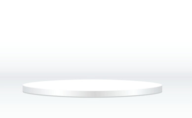 blank round pedestal . white circular awarded winner podium for outstanding luxury product advertising display