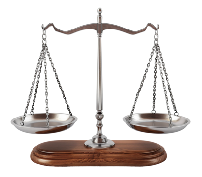 Scales of justice isolated on white background png transparent clipart.