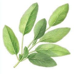 Fototapeta premium A vibrant green branch with glossy leaves, showcasing the natural beauty and texture of a plant.