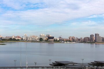 Naklejka premium Russia Kazan city view on a cloudy summer day
