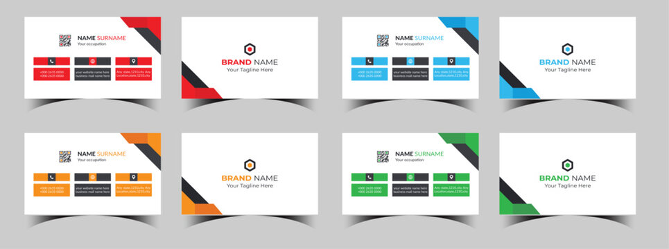 creative modern  business card design template 
.multiple minimalist design.