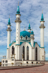 Russia Kazan Kul Sharif Mosque on a cloudy summer day