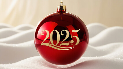 Christmas decorations with numbers 2025