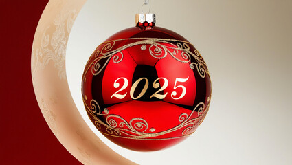 Christmas decorations with numbers 2025