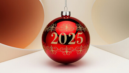 Christmas decorations with numbers 2025