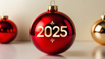 Christmas decorations with numbers 2025