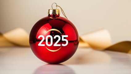 Christmas decorations with numbers 2025