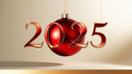 Christmas decorations with numbers 2025