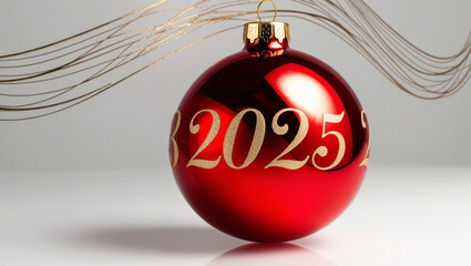 Christmas decorations with numbers 2025