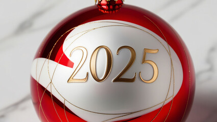 Christmas decorations with numbers 2025