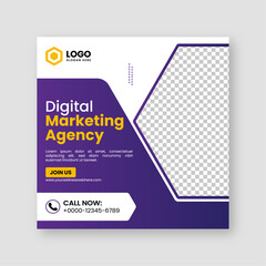 Digital business marketing agency social media posts banner design and minimal square banner template, ads, flyer design for promotion your corporate company and digital marketing agency