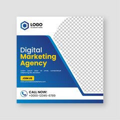 Digital business marketing agency social media posts banner design and minimal square banner template, ads, flyer design for promotion your corporate company and digital marketing agency