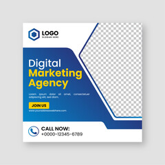 Digital business marketing agency social media posts banner design and minimal square banner template, ads, flyer design for promotion your corporate company and digital marketing agency