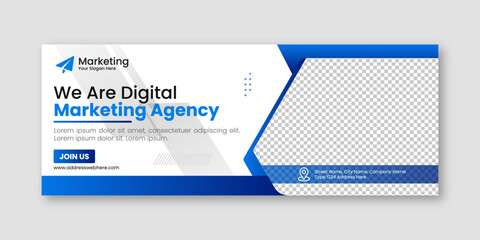 Creative and modern corporate business marketing social media Facebook cover, header, banner, and post template design	