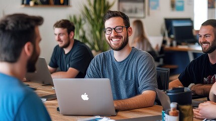 Fototapeta premium Software engineer opportunities, coding expertise, innovative roles, teamwork focus, career growth.