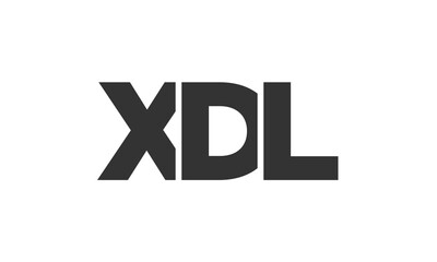 XDL logo design template with strong and modern bold text. Initial based vector logotype featuring simple and minimal typography. Trendy company identity.