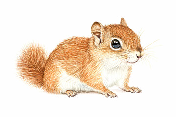 Obraz premium Cute squirrel with fluffy tail and bright eyes.