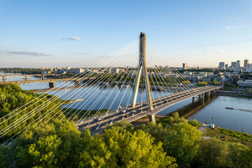 Warsaw, Poland - view of the city.	