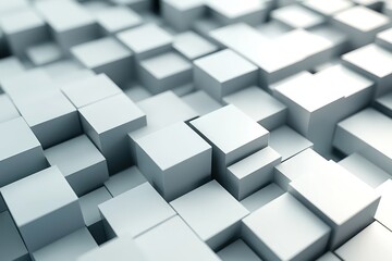 Stunning abstract background showcasing overlapping white 3D squares