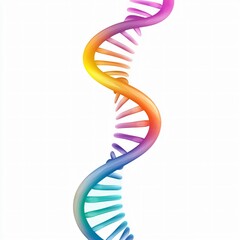 Colorful 3D DNA Helix with Gradient Effect
