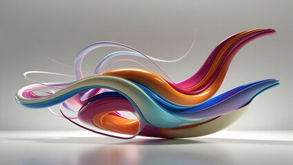 Title: Phoenix - A mesmerizing 3D extruded abstract composition
