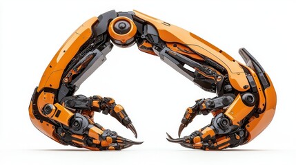 Robotic Claws Orange and Black Mechanical Design