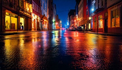 Fototapeta premium night view of the town country