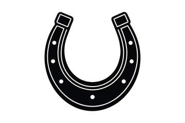 Horse shoe vector style silhouette art