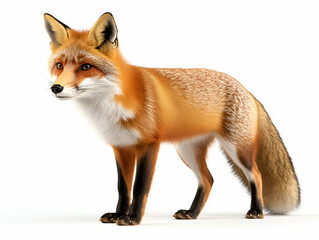 Obraz premium A stunning red fox standing elegantly.