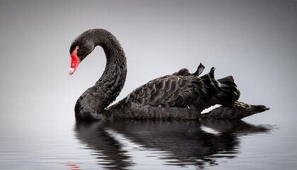 black swan on the water