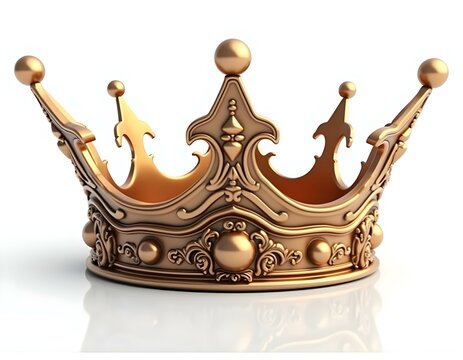 crown 3D isolated on transparent background cutout ia 