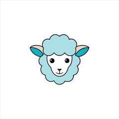 Charming Gentle Lamb Head Vector Cartoon for Artistic Projects