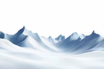 Fototapeta premium Serene winter landscape with snow-covered mountains.