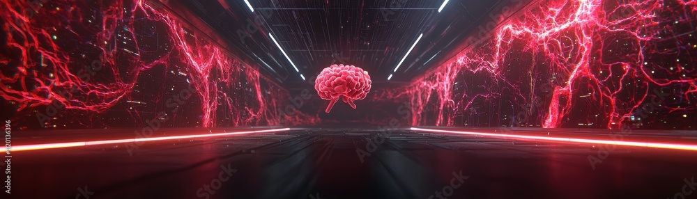 Poster ai-driven insights via mobile in a futuristic interface digital environment immersive perspective