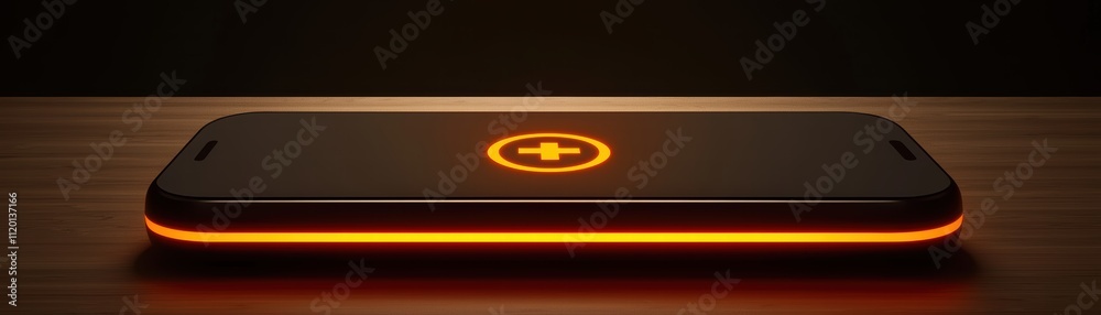 Poster ai-powered mobile app notifications modern workspace digital interface nighttime setting innovative 