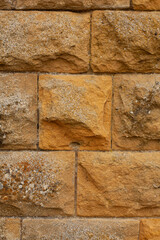 Texture of an Ancient Stone Wall in Beige