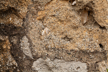 Ancient Italian Wall with Limestone Stones