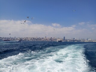 Auf dem Schiff im Marmara Meer
