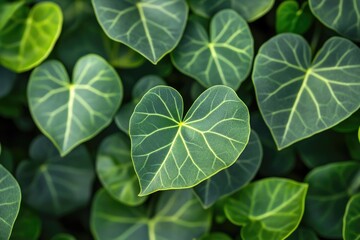 green leaves copy space