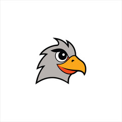 Dynamic Hawk Head Cartoon Illustration in Vector Format