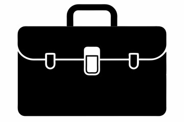 Briefcase vector silhouette black design white background