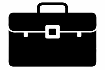 Briefcase vector silhouette black design white background