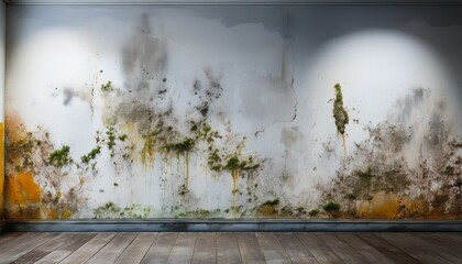 wall, decayed, mold, moss, moisture, damage, ruin, building, structure, wall