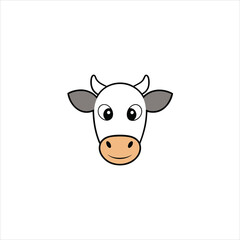  Gentle Cow Head Cartoon Vector Illustration for Unique Designs