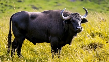 a Gaur standing in the wild.