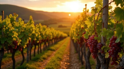 Naklejka premium Picturesque Vineyard Harvest